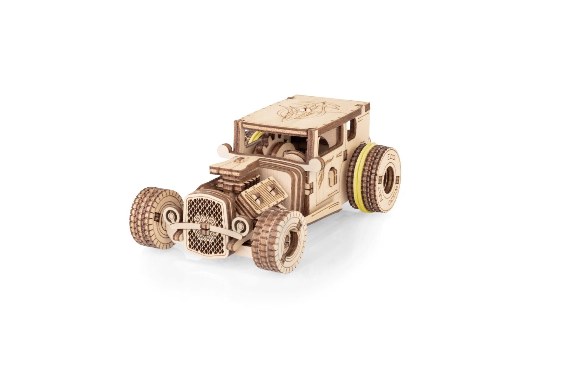 3D-Holzpuzzle - Hot Rod Eco Wood Art