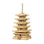 3D-Puzzle aus Holz - Fünfstöckige Pagode Rolife TGN02
