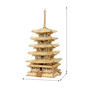 3D-Puzzle aus Holz - Fünfstöckige Pagode Rolife TGN02