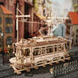 3D-Puzzle aus Holz - Klassische Stadtstraßenbahn ROKR LK801