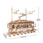 3D-Puzzle aus Holz - Klassische Stadtstraßenbahn ROKR LK801