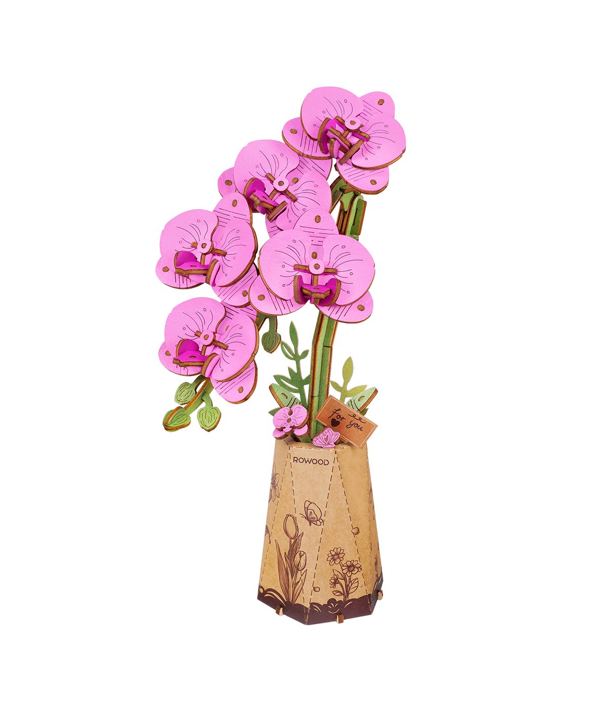 3D-Puzzle aus Holz - Lila Schmetterlingsorchidee ROWOOD TW091
