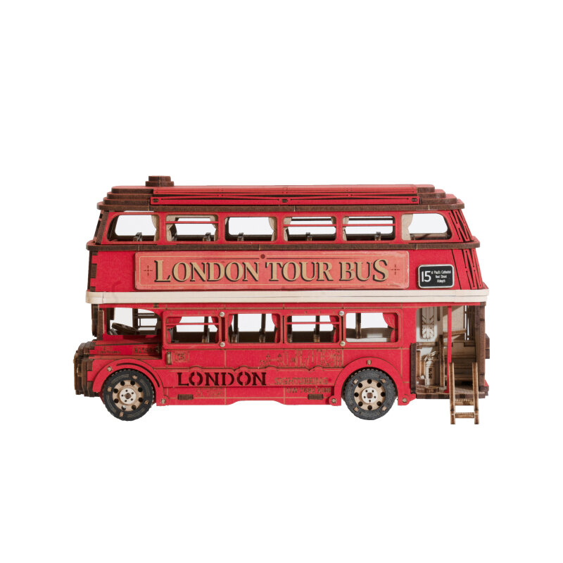 3D-Puzzle aus Holz - Londoner Touristenbus Rolife TGM02