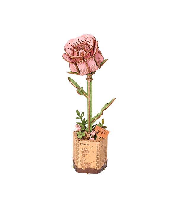 3D-Puzzle aus Holz - Rosa Rose ROWOOD TW041