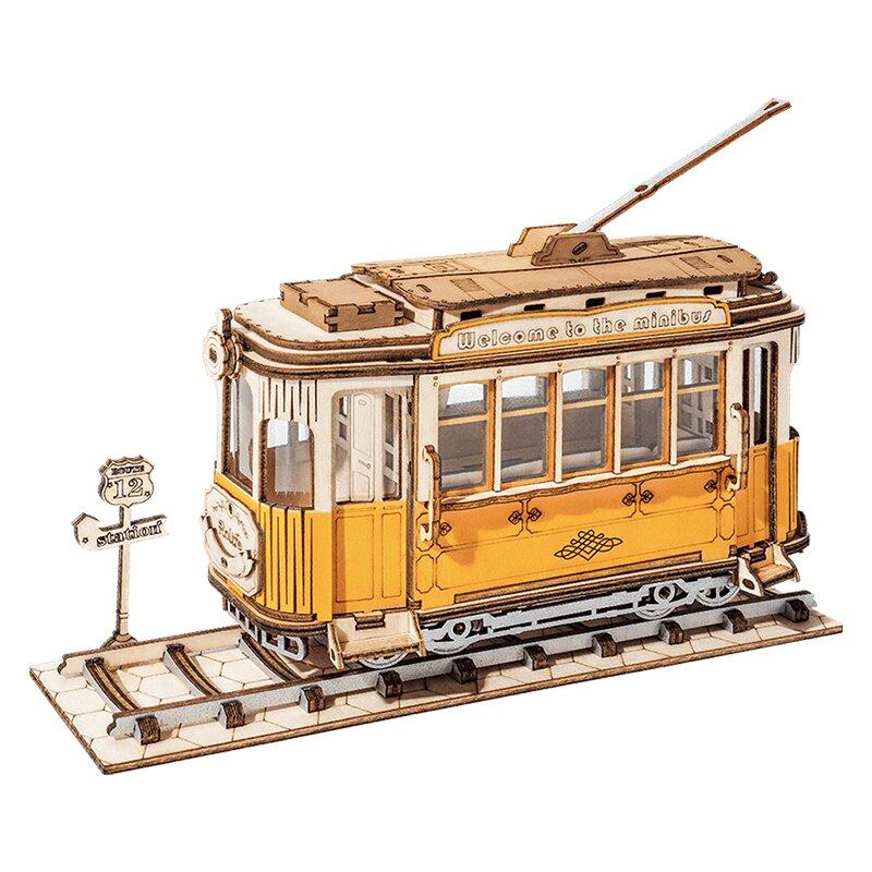 Dřevěné 3D puzzle - Historická tramvaj Rolife TG505