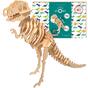 Dřevěné 3D puzzle - T-Rex Little Story D006
