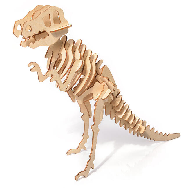 Dřevěné 3D puzzle - T-Rex Little Story D006