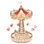 Drewniane mechaniczne puzzle 3D - Pozytywka Swing Ride ROKR EA02