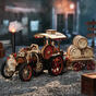 Drewniane mechaniczne puzzle 3D - Silnik parowy ROKR LKA01