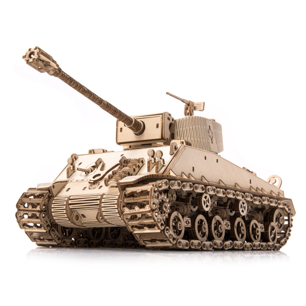 Дървен 3D пъзел - M4A38 Sherman Little Story WOT01