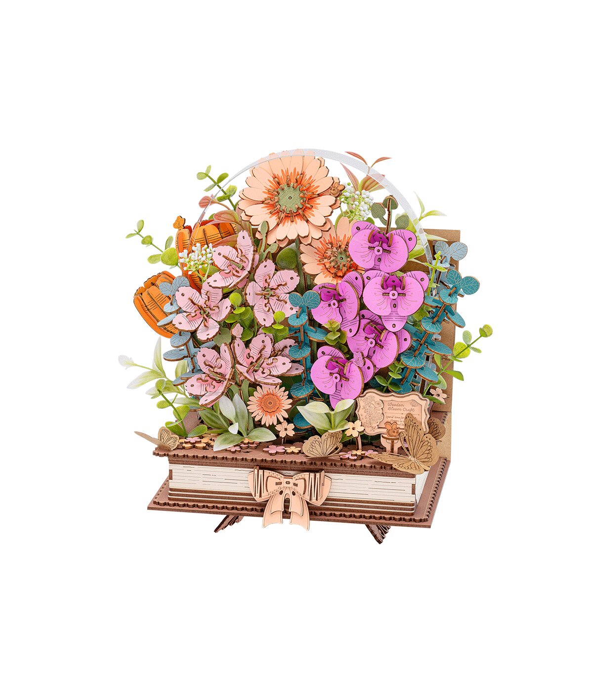 Houten 3D-puzzel - Houten bloemenboek ROWOOD TW04H