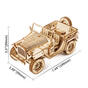 Houten 3D-puzzel - Legerjeep model ROKR MC701