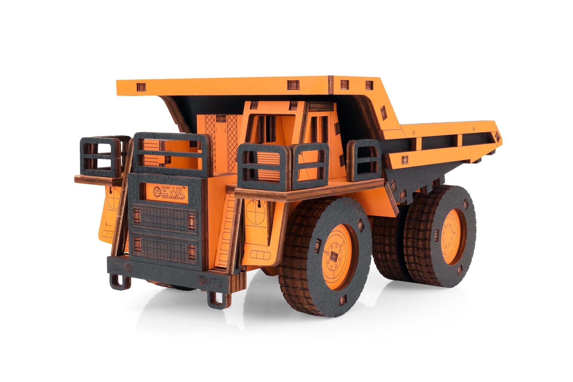 Houten mechanische 3D-puzzel - Kiepwagen Eco Wood Art