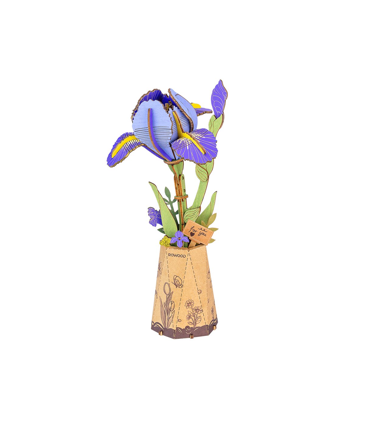 Koka 3D puzle - Violeta īrisa ROWOOD TW121