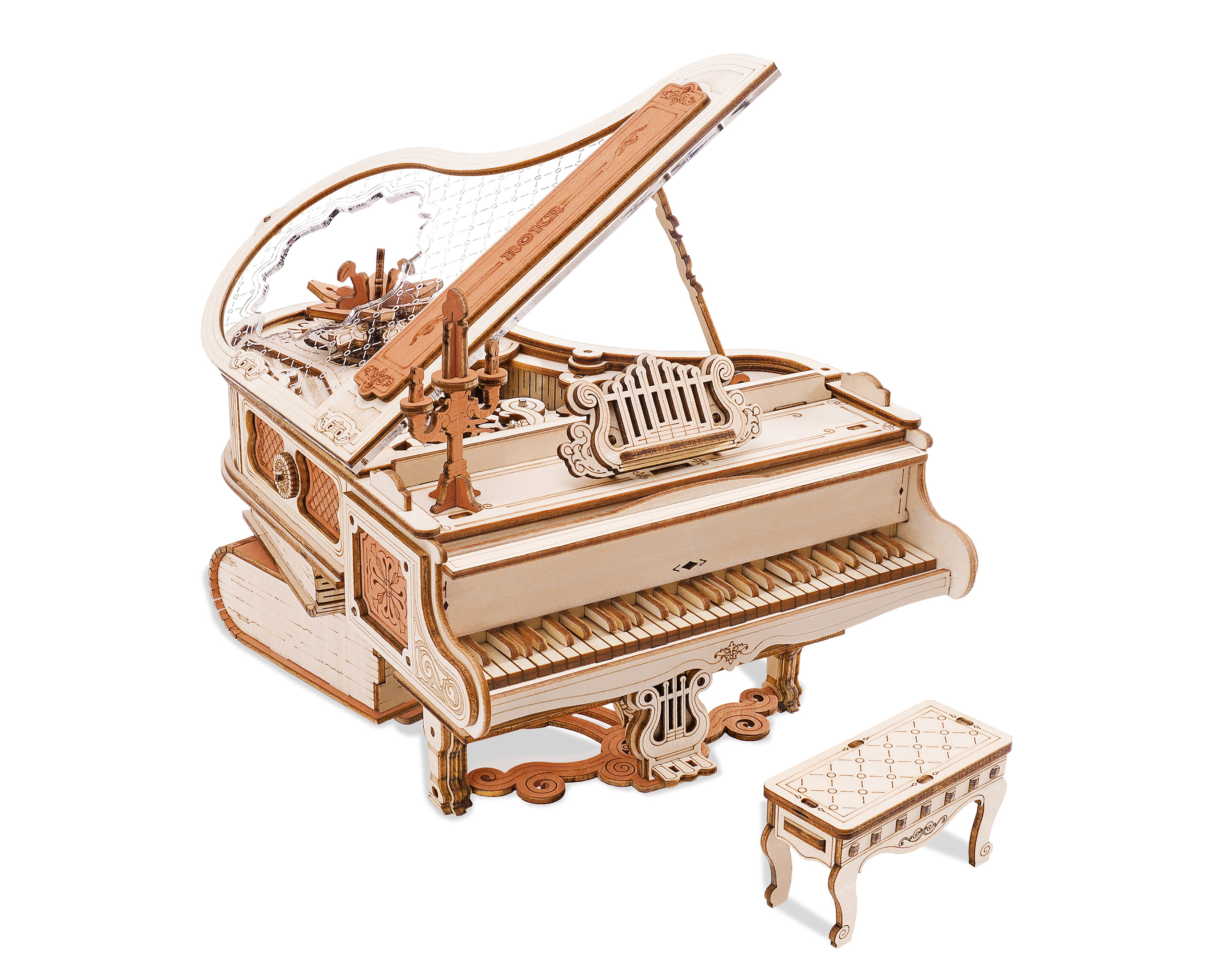 Ξύλινο μηχανικό τρισδιάστατο παζλ - Μαγικό πιάνο ROKR AMK81