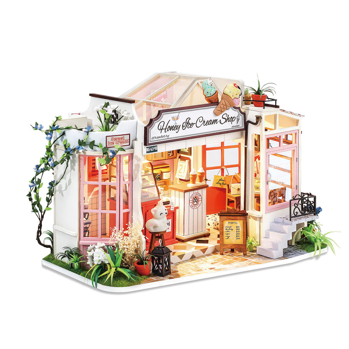 Maison miniature - Magasin de crème glacée au miel Rolife DG148