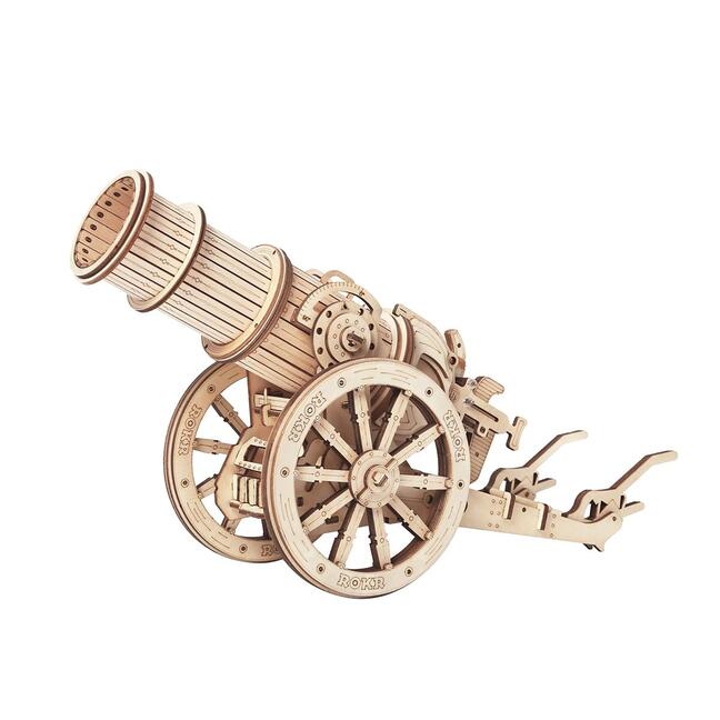 Mechanisches 3D-Puzzle aus Holz - Belagerungskanone ROKR KW801