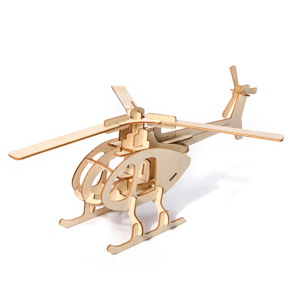 Medinė 3D dėlionė - Helicopter Little Story D017