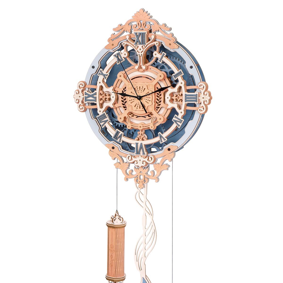 Medinė mechaninė 3D dėlionė - Romantiškas sieninis laikrodis ROKR LC701