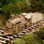 Puzzle 3D din lemn - Model de locomotiva cu abur ROKR MC501