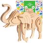 Puzzle 3D en bois - Éléphant Little Story D012