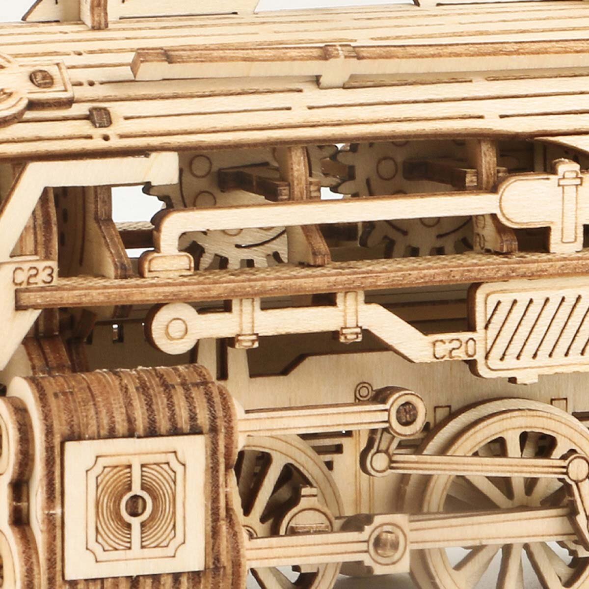 Puzzle 3D en bois - Maquette locomotive à vapeur ROKR MC501
