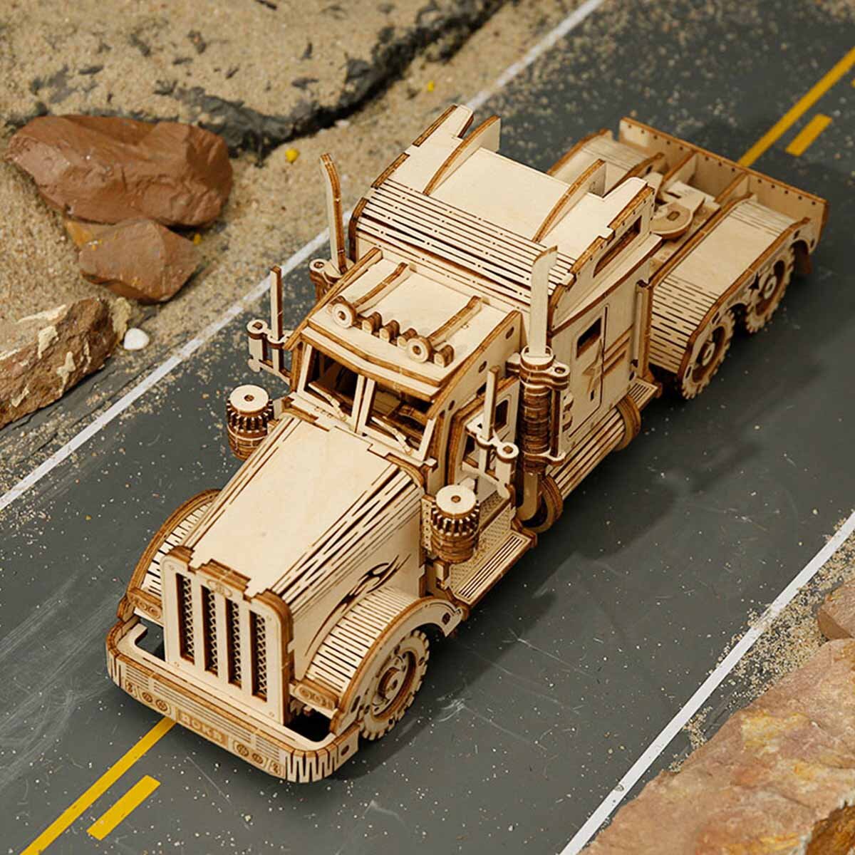 Puzzle 3D en bois - Modèle de camion lourd ROKR MC502
