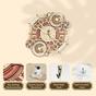 Puzzle 3D mecanic din lemn - Ceas de perete Zodiac ROKR LC601