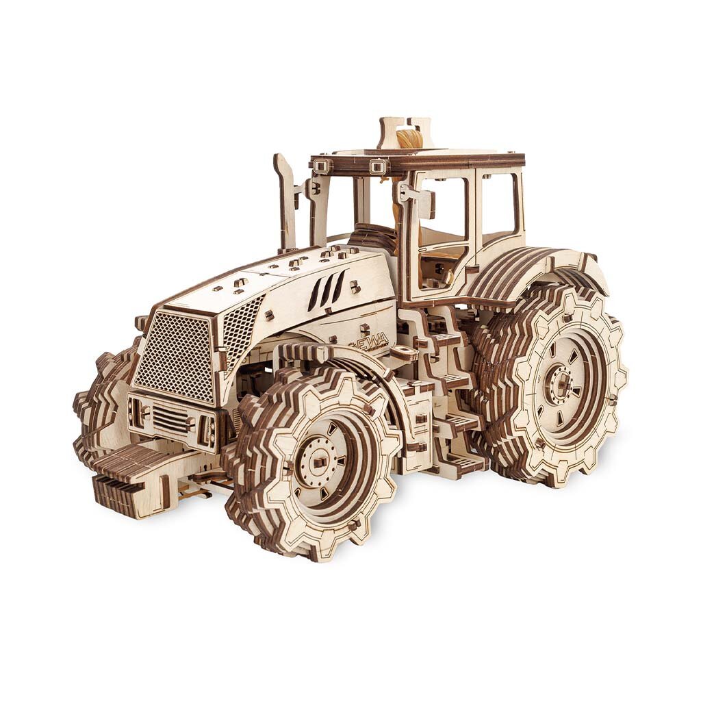 Puzzle 3D mecanic din lemn - Tractor Eco Wood Art
