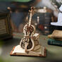 Puzzle 3D mécanique en bois - Boîte à musique violoncelle magique ROKR AMK63