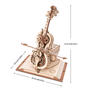 Puzzle 3D mécanique en bois - Boîte à musique violoncelle magique ROKR AMK63