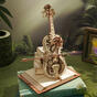 Puzzle 3D mécanique en bois - Boîte à musique violoncelle magique ROKR AMK63