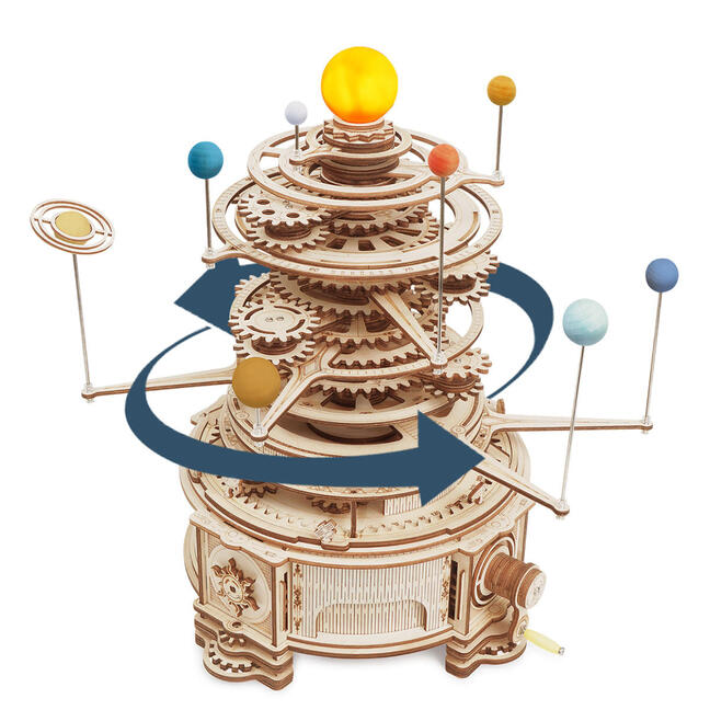 Puzzle 3D mécanique en bois - Système solaire ROKR ST001