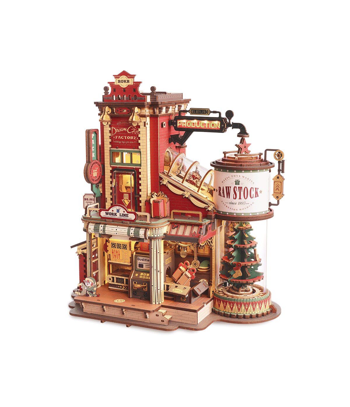 Puzzle mécanique 3D en bois - Fabrique de cadeaux de rêve ROKR EAB01