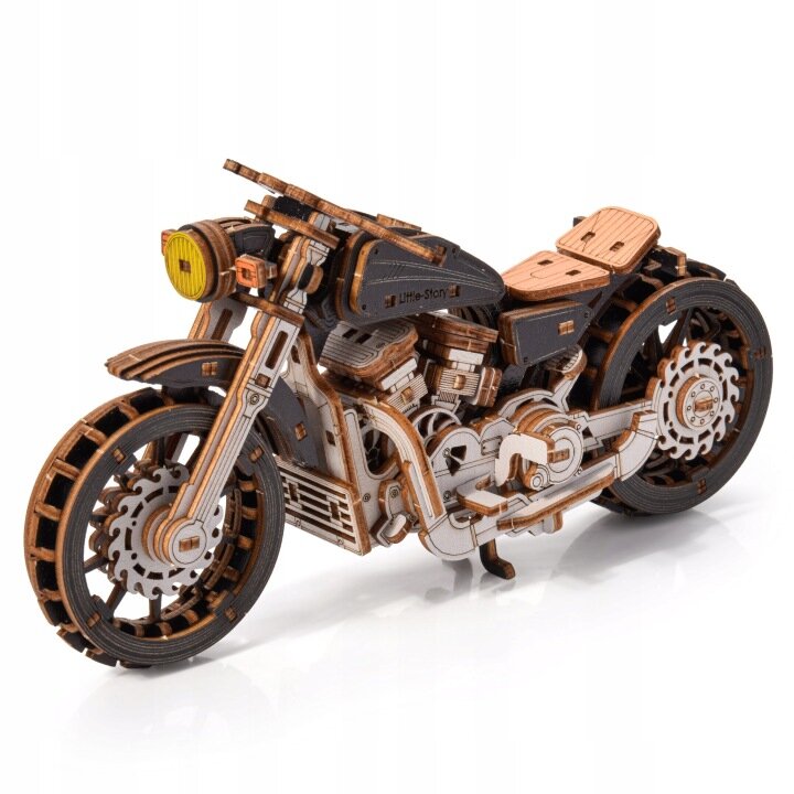 Quebra-cabeça 3D de madeira - Motocicleta Speedtail cinza Little Story E020G