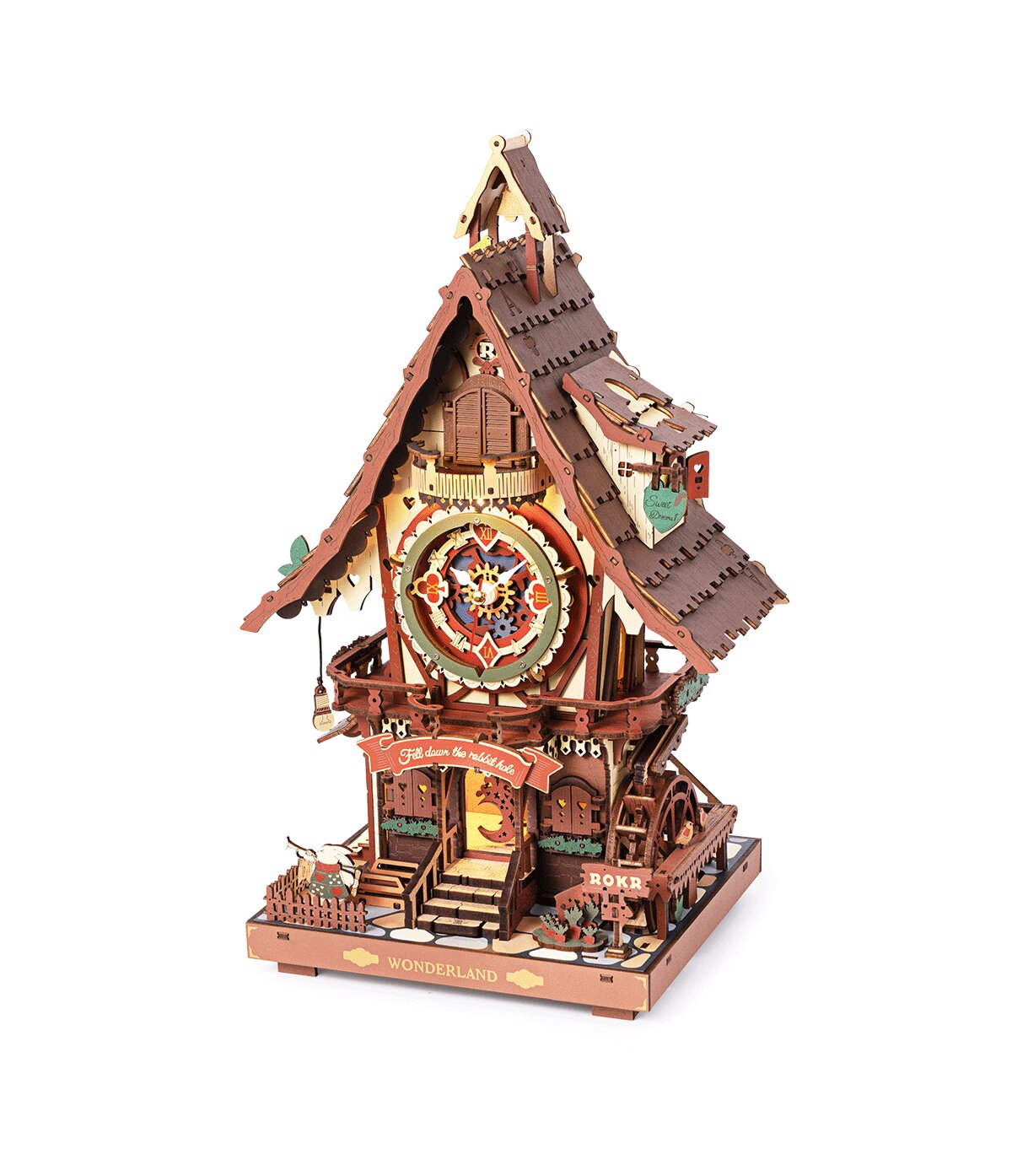 Rompecabezas mecánico 3D de madera - Reloj de cuco ROKR LC901C