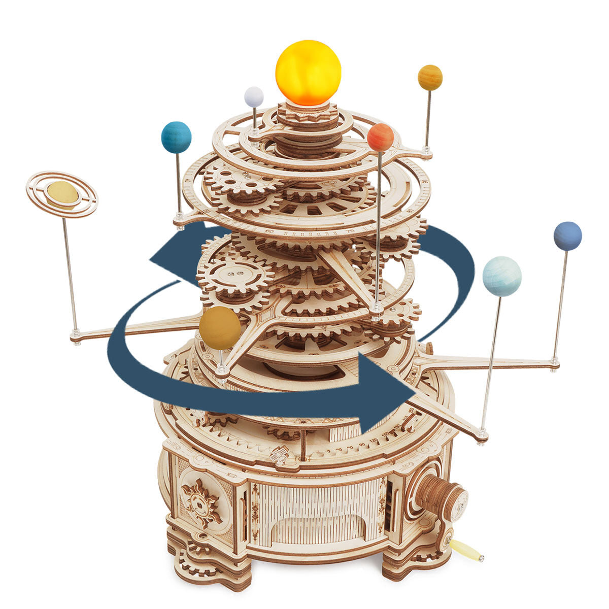 Træ mekanisk 3D puslespil - Solar system ROKR ST001