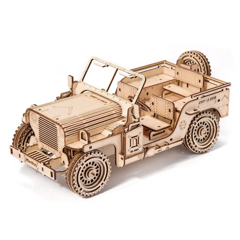 Wooden 3D puzzle - Army jeep Little Story E014