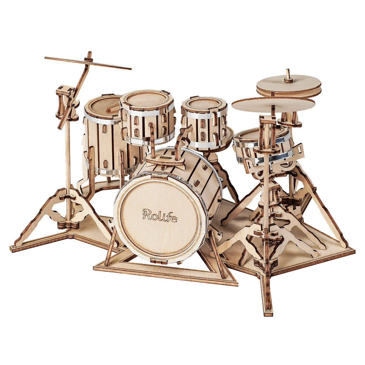 Wooden 3D puzzle - Drum kit Rolife TG409