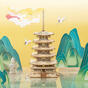 Wooden 3D puzzle - Five-story pagoda Rolife TGN02