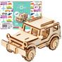 Wooden 3D puzzle - Jeep Little Story D003