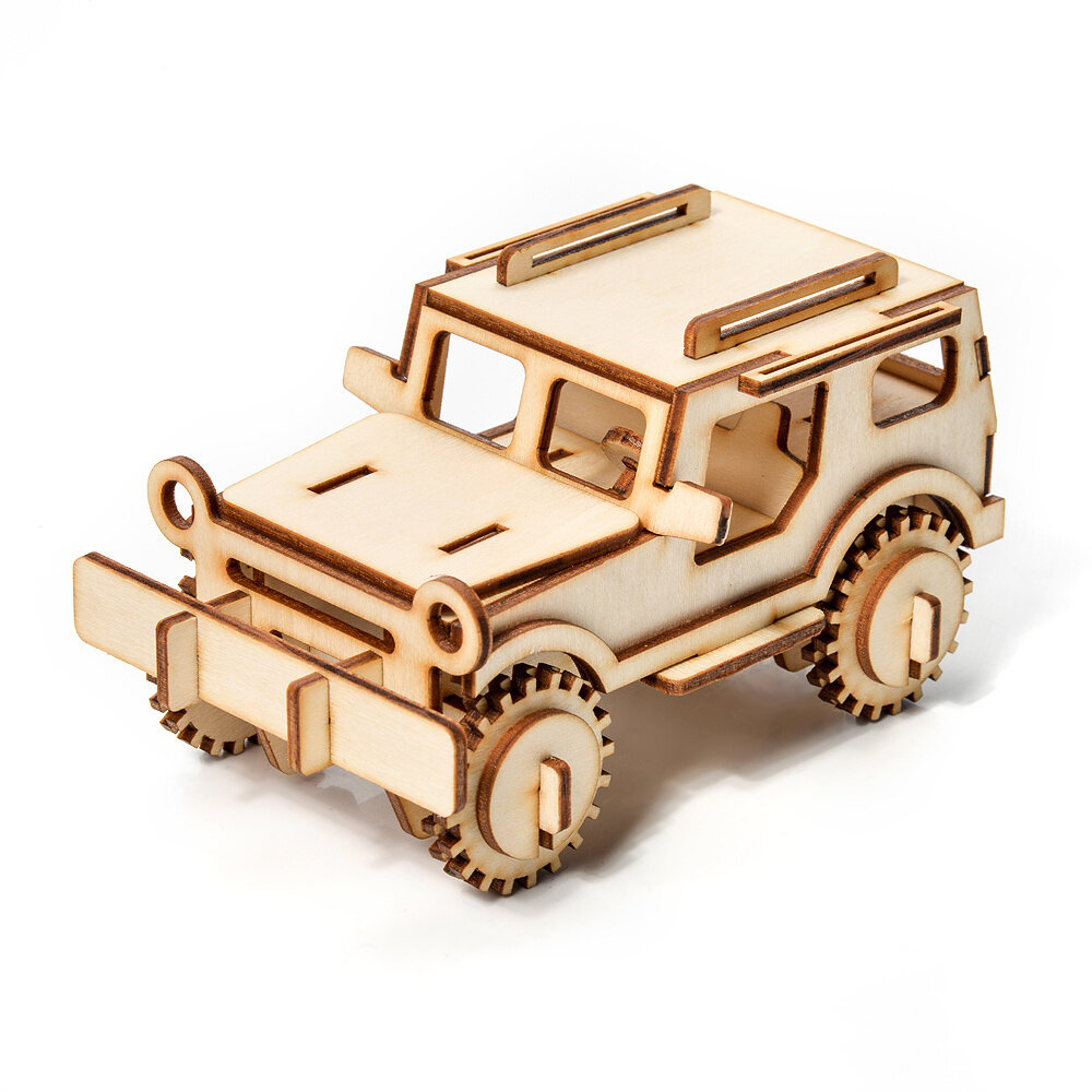 Wooden 3D puzzle - Jeep Little Story D003