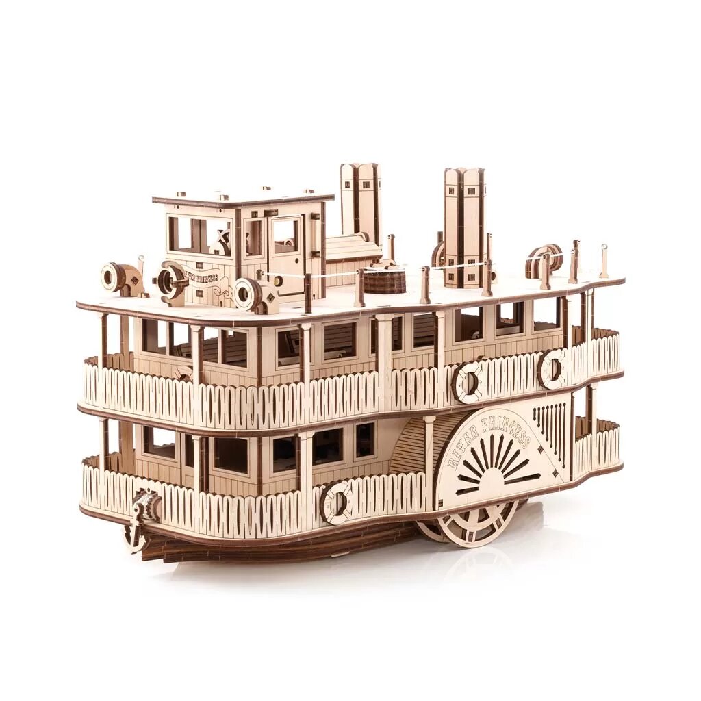Wooden 3D puzzle - Paddle steamer River Princess Eco Wood Art