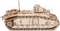 Wooden 3D puzzle - Tank Char B1 Little Story WOT06