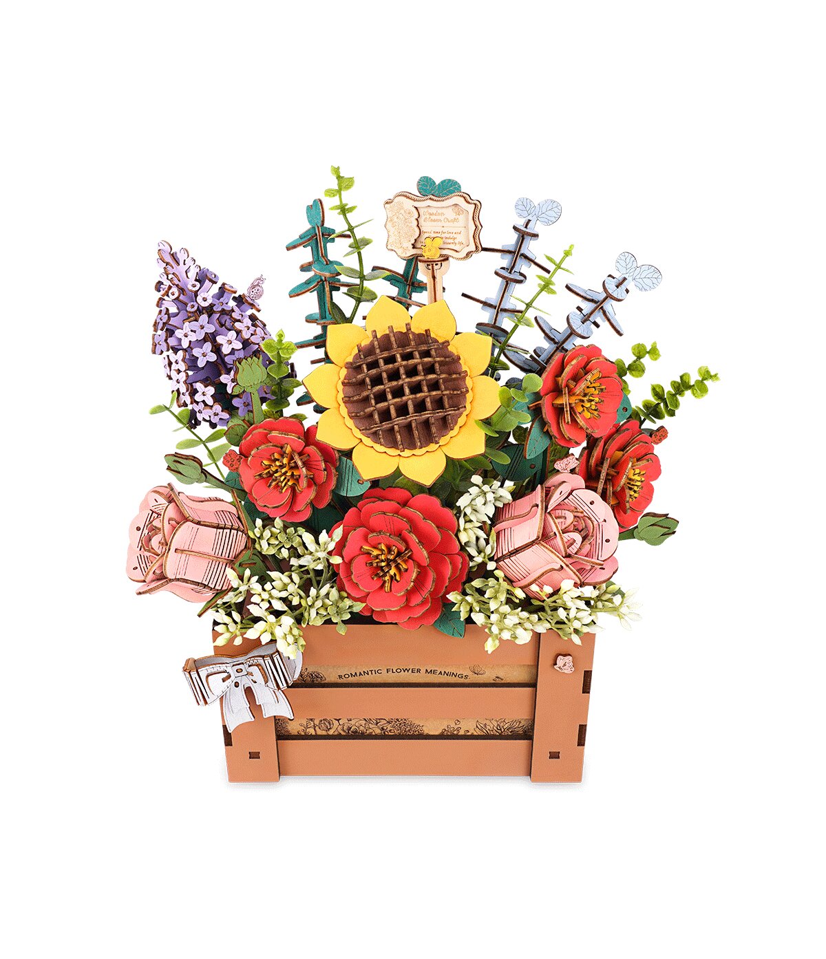 Wooden 3D puzzle - Wooden bloom box ROWOOD TW02H