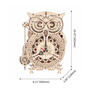 Wooden mechanical 3D puzzle - Clock owl ROKR LK503