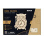 Wooden mechanical 3D puzzle - Clock owl ROKR LK503
