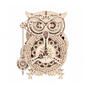 Wooden mechanical 3D puzzle - Clock owl ROKR LK503