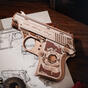 Wooden mechanical 3D puzzle - Mini gun ROKR LQ502