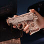 Wooden mechanical 3D puzzle - Mini gun ROKR LQ502